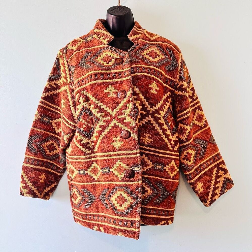 Cedar Canyon Southwestern Tapestry Jacket Size Medium